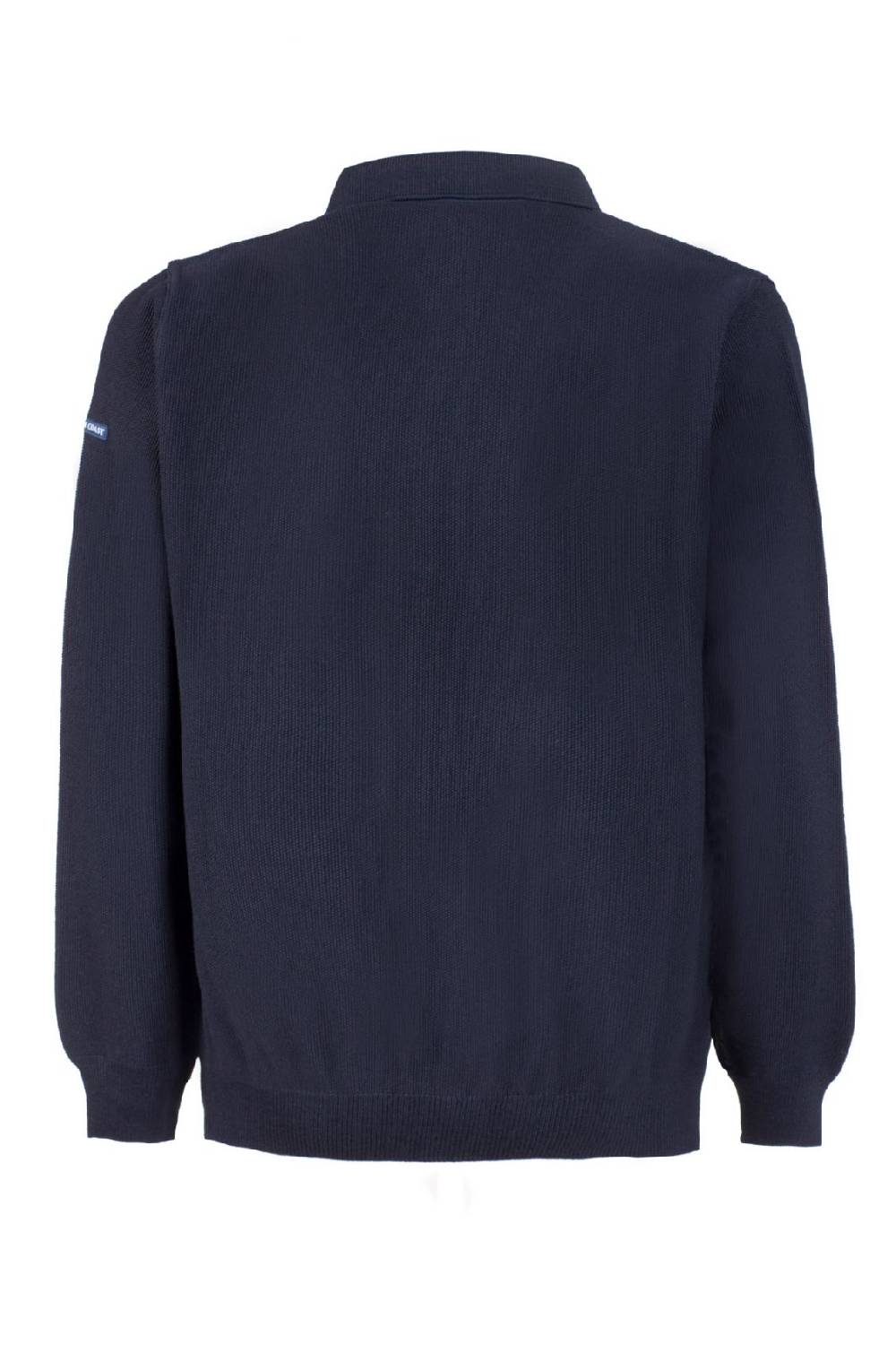 Green Coast Polo con zip green coast blu modern fit made in italy Spedizione Gratuita
