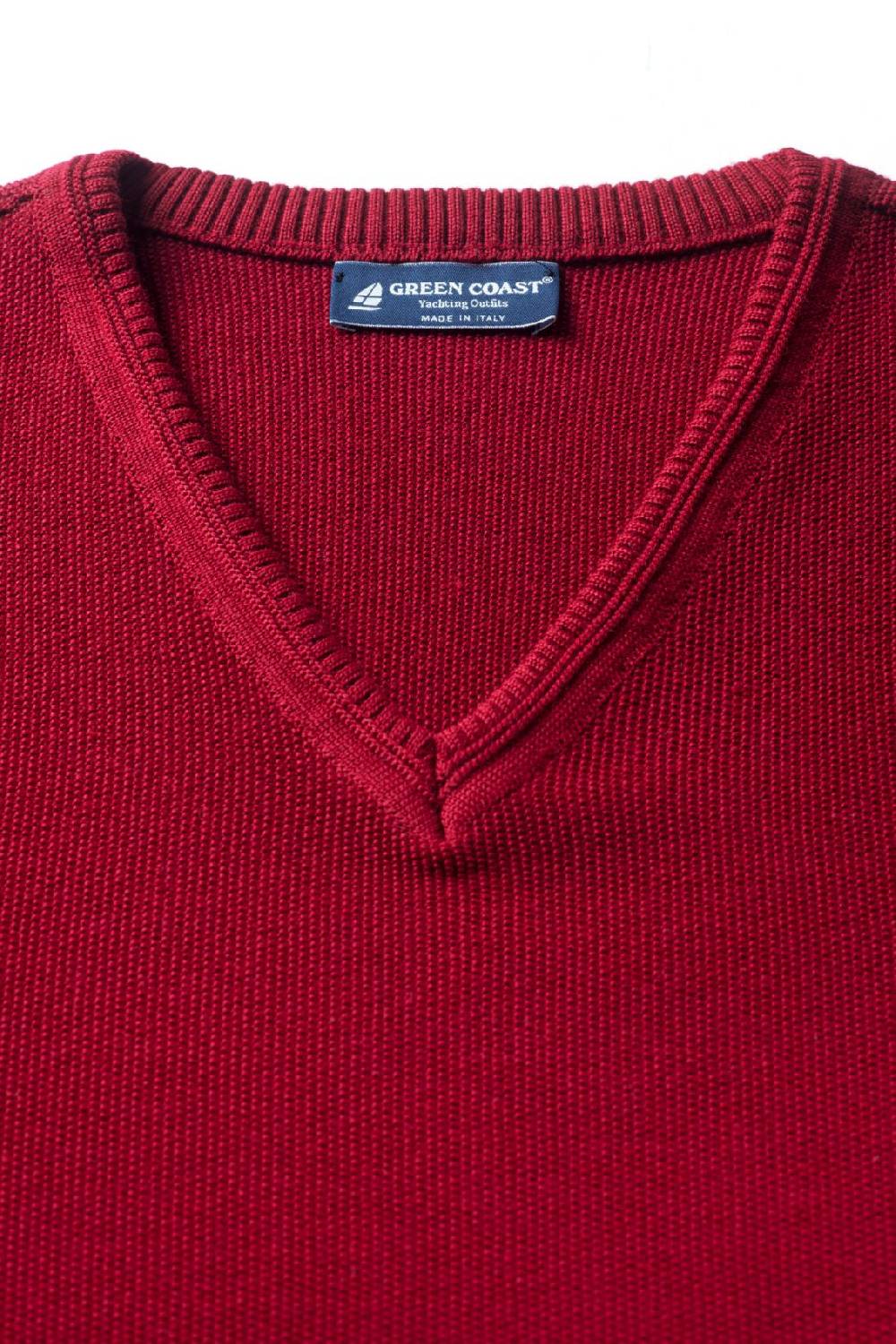 Green Coast Pullover bordò green coast modern fit made in italy Soddisfazione Garantita