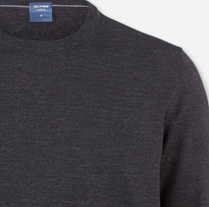 Olymp Maglione giro collo olymp in lana pettinata merino extra fine Consegna Veloce