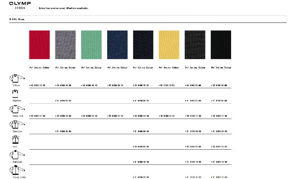 Olymp Maglione giro collo olymp in lana pettinata merino extra fine Consegna Veloce