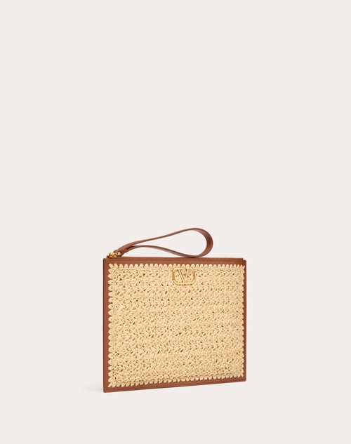 ﻿Red Valentino POCHETTE VLOGO SIGNATURE IN RAFIA Italia