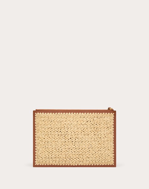 ﻿Red Valentino POCHETTE VLOGO SIGNATURE IN RAFIA Italia