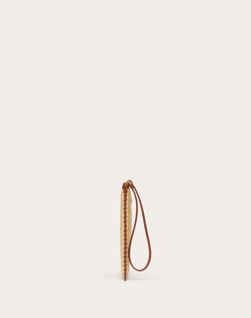 ﻿Red Valentino POCHETTE VLOGO SIGNATURE IN RAFIA Italia