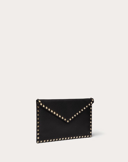 Red Valentino POUCH ROCKSTUD IN VITELLO GRANATO Promozione Limitata