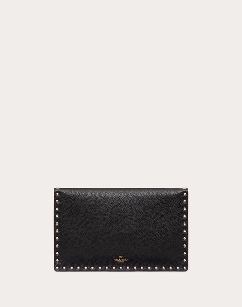 Red Valentino POUCH ROCKSTUD IN VITELLO GRANATO Promozione Limitata