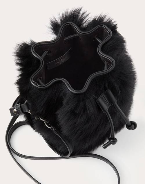 Red Valentino MINI BORSA A SECCHIELLO VLOGO SIGNATURE IN MONTONE Prezzo Ridotto