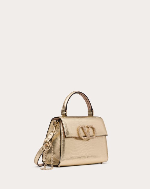Red Valentino BORSA A MANO PICCOLA VALENTINO GARAVANI VSLING IN KARUNG METALLIZZATO 2025