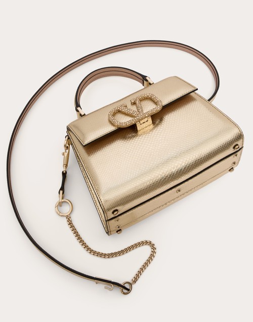 Red Valentino BORSA A MANO PICCOLA VALENTINO GARAVANI VSLING IN KARUNG METALLIZZATO 2025