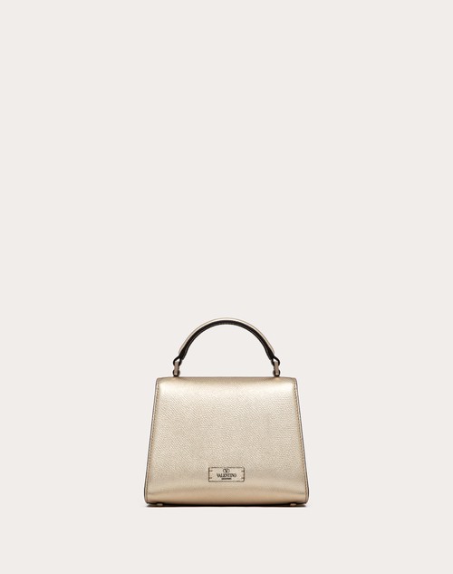 Red Valentino BORSA A MANO MINI VSLING IN VITELLO GRANATO METALLIZZATO Pezzi Unici