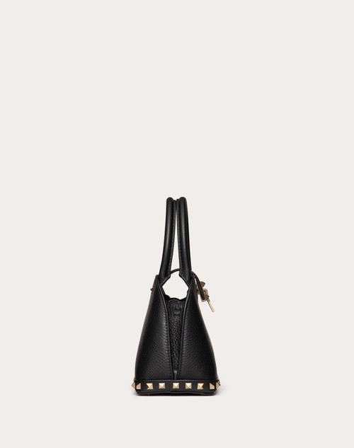 Red Valentino BORSA PICCOLA A MANO VALENTINO GARAVANI ROCKSTUD IN VITELLO GRANATO Prezzo Ridotto