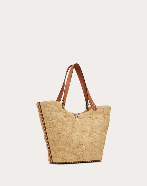 Red Valentino BORSA SHOPPING ROCKSTUD IN RAFIA INTRECCIATA Fino al 60% di sconto
