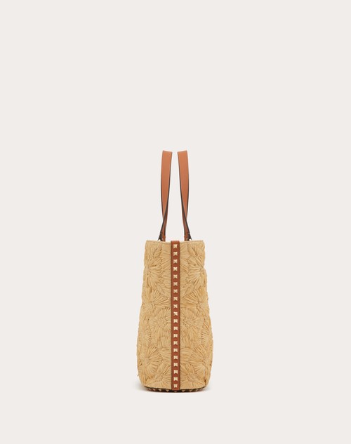 Red Valentino BORSA SHOPPING ROCKSTUD IN RAFIA INTRECCIATA Fino al 60% di sconto