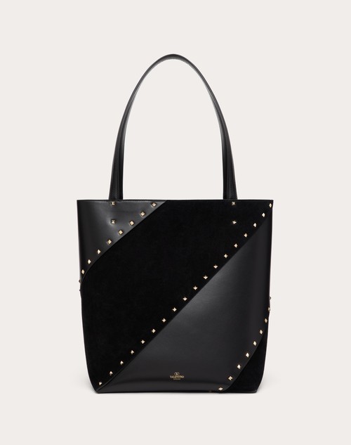 Red Valentino BORSA SHOPPING VALENTINO GARAVANI VALENTINO GARAVANI ROCKSTUD WISPY IN VITELLO E CAMOSCIO Vendita Economica