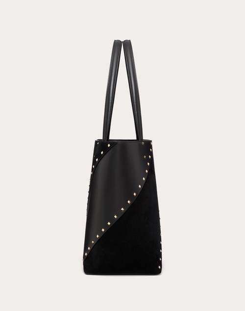 Red Valentino BORSA SHOPPING VALENTINO GARAVANI VALENTINO GARAVANI ROCKSTUD WISPY IN VITELLO E CAMOSCIO Vendita Economica