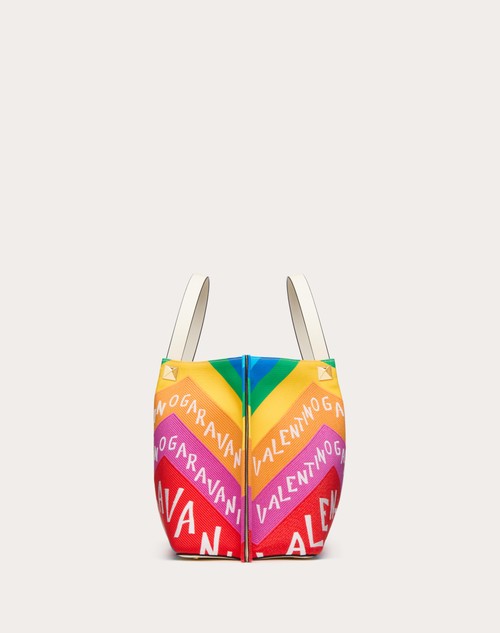 Red Valentino BORSA SHOPPING MEDIA VALENTINO GARAVANI ESCAPE IN CANVAS CON STAMPA CHEVRON24 Nuova