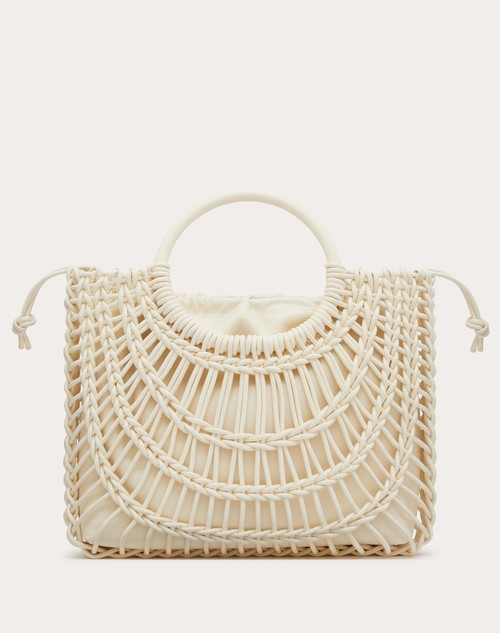 Red Valentino BORSA SHOPPING VALENTINO GARAVANI ALLKNOTS IN PELLE INTRECCIATA Italia