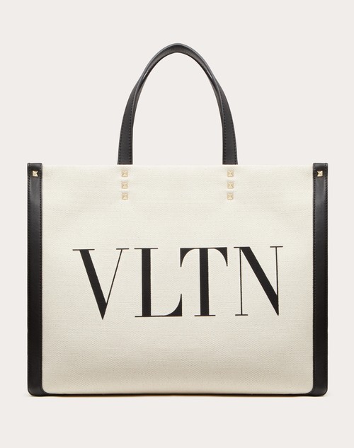 Red Valentino BORSA SHOPPING PICCOLA IN CANVAS CON STAMPA VLTN Qualità