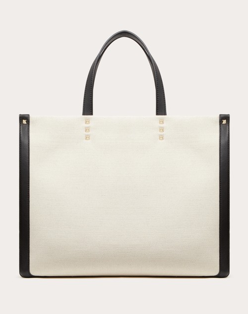Red Valentino BORSA SHOPPING PICCOLA IN CANVAS CON STAMPA VLTN Qualità