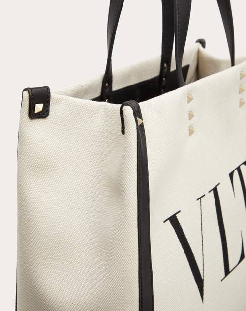 Red Valentino BORSA SHOPPING PICCOLA IN CANVAS CON STAMPA VLTN Qualità