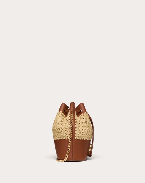 Red Valentino MINI SECCHIELLO CON CATENA VLOGO SIGNATURE IN RAFIA Vendita