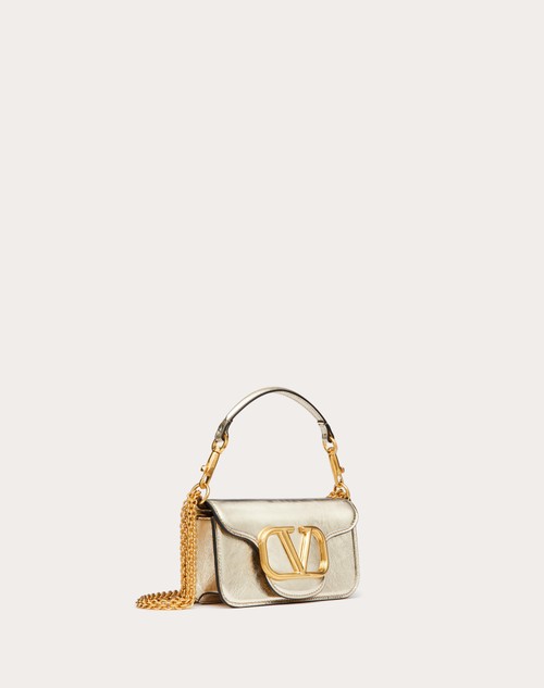 Red Valentino BORSA PICCOLA A SPALLA VALENTINO GARAVANI LOCÒ IN VITELLO METALLIZZATO Soddisfazione Garantita