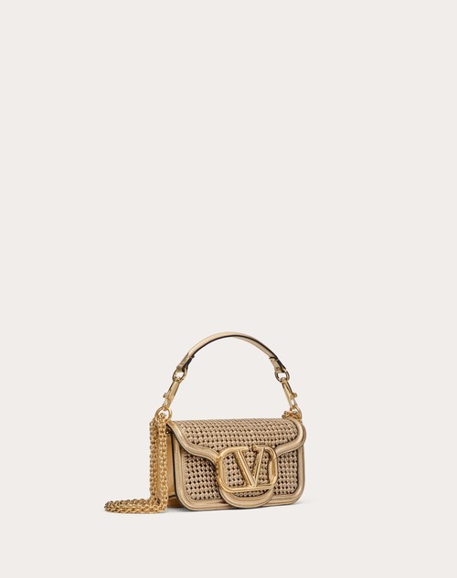 Red Valentino BORSA PICCOLA A SPALLA VALENTINO GARAVANI LOCÒ IN PELLE INTRECCIATA METALLIZZATA Negozi Online