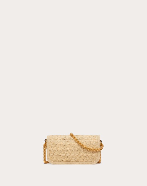 Red Valentino BORSA PICCOLA A SPALLA VALENTINO GARAVANI LOCÒ IN RAFIA CON LOGO GIOIELLO Prezzo Ridotto
