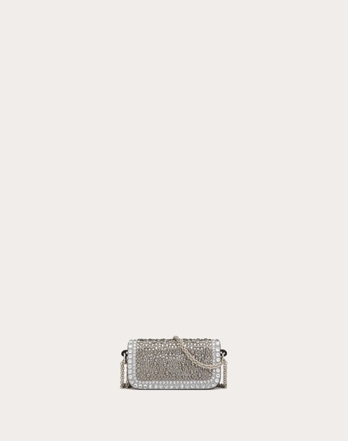 Red Valentino BORSA MICRO CON CATENA VALENTINO GARAVANI LOCÒ CON STRASS In Vendita