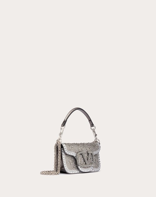 Red Valentino BORSA PICCOLA A SPALLA VALENTINO GARAVANI LOCÒ CON STRASS Saldi
