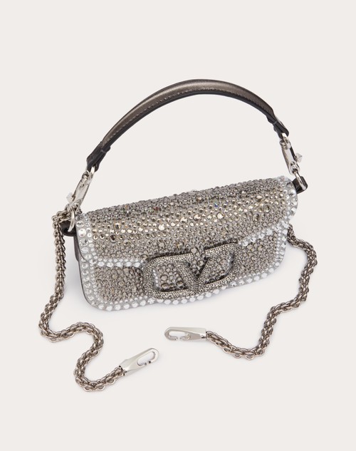 Red Valentino BORSA PICCOLA A SPALLA VALENTINO GARAVANI LOCÒ CON STRASS Saldi