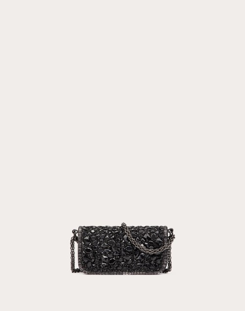 Red Valentino BORSA PICCOLA A SPALLA LOCÒ CON CRISTALLI Vendita Economica