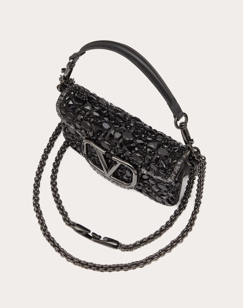 Red Valentino BORSA PICCOLA A SPALLA LOCÒ CON CRISTALLI Vendita Economica