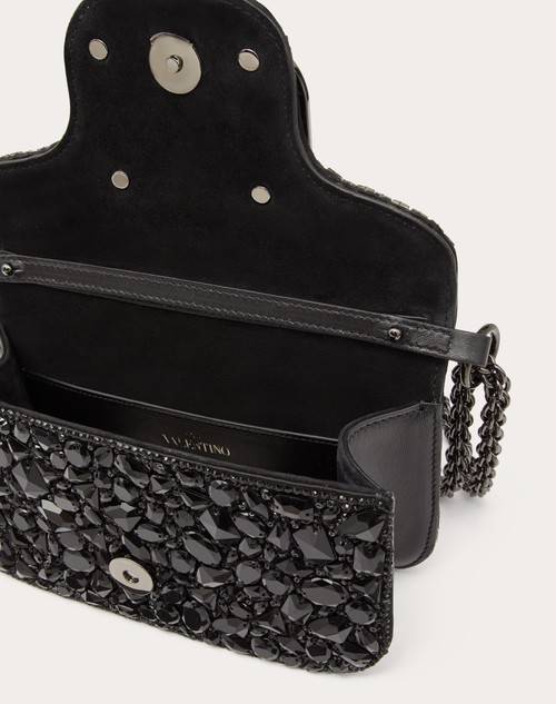 Red Valentino BORSA PICCOLA A SPALLA LOCÒ CON CRISTALLI Vendita Economica