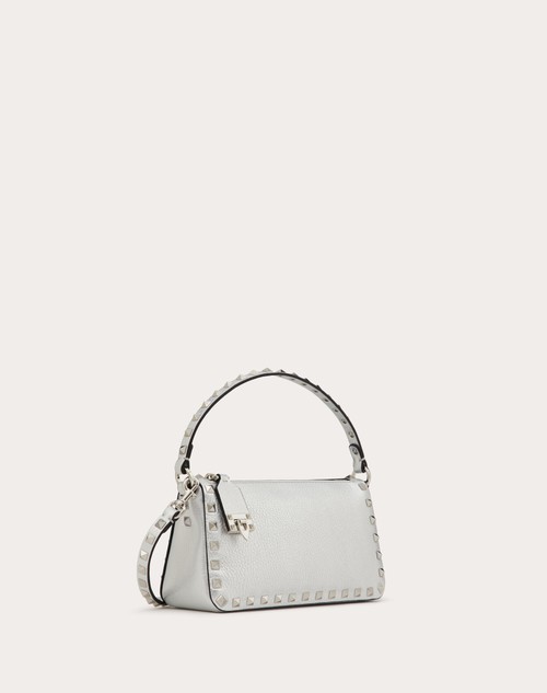 Red Valentino BORSA PICCOLA A TRACOLLA ROCKSTUD IN VITELLO GRANATO METALLIZZATO Spedizione Gratuita