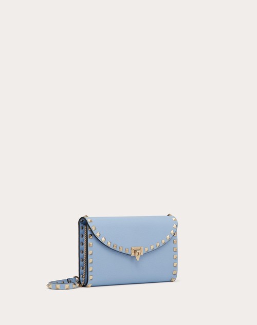 Red Valentino PORTAFOGLIO CON CATENA ROCKSTUD IN VITELLO GRANATO Pezzi Unici