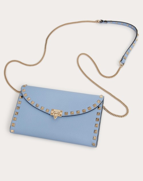 Red Valentino PORTAFOGLIO CON CATENA ROCKSTUD IN VITELLO GRANATO Pezzi Unici