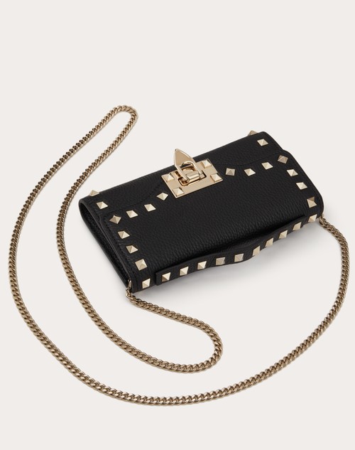 Red Valentino PORTAFOGLIO CON CATENA ROCKSTUD IN VITELLO GRANATO Qualità Garantita