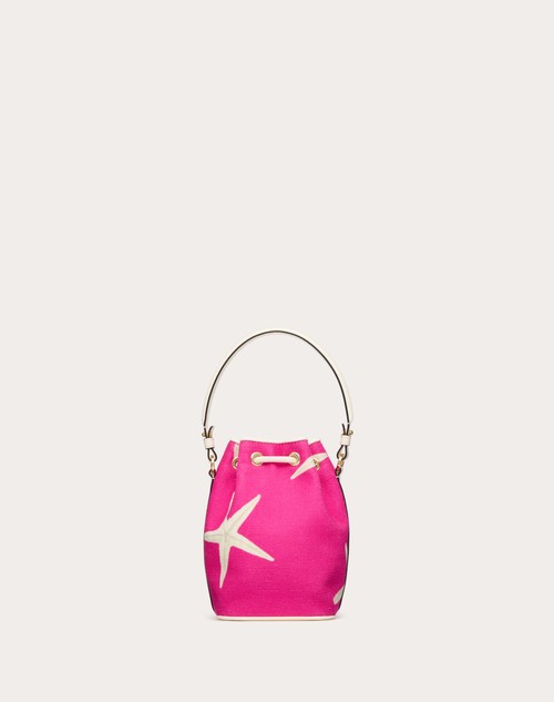 Red Valentino MINI BORSA A SECCHIELLO VALENTINO GARAVANI ESCAPE IN CANVAS CON STAMPA STARFISH Offerta