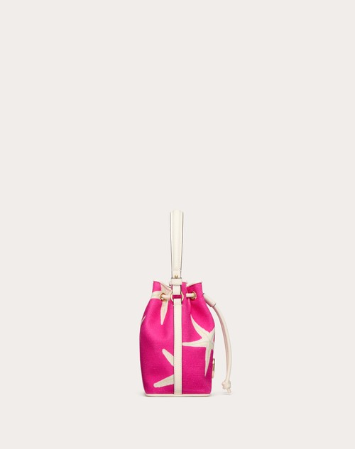 Red Valentino MINI BORSA A SECCHIELLO VALENTINO GARAVANI ESCAPE IN CANVAS CON STAMPA STARFISH Offerta