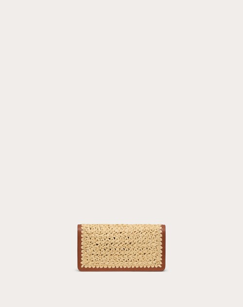 Red Valentino PORTAFOGLIO CON CATENA VLOGO SIGNATURE IN RAFIA In Vendita
