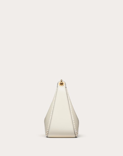Red Valentino HOBO PICCOLA VLOGO MOON BAG IN NAPPA LAVORATA CON CATENA Promozione