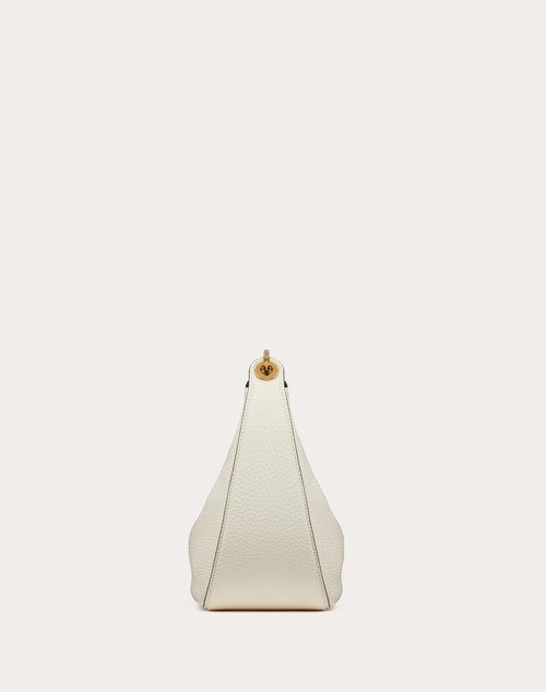 Red Valentino HOBO PICCOLA VLOGO MOON BAG IN VITELLO GRANATO CON CATENA Acquista Ora