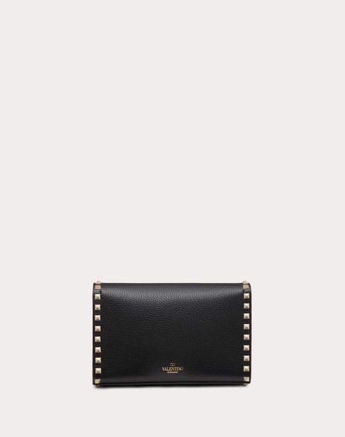 Red Valentino BORSA PICCOLA A TRACOLLA ROCKSTUD IN VITELLO GRANATO In Saldo