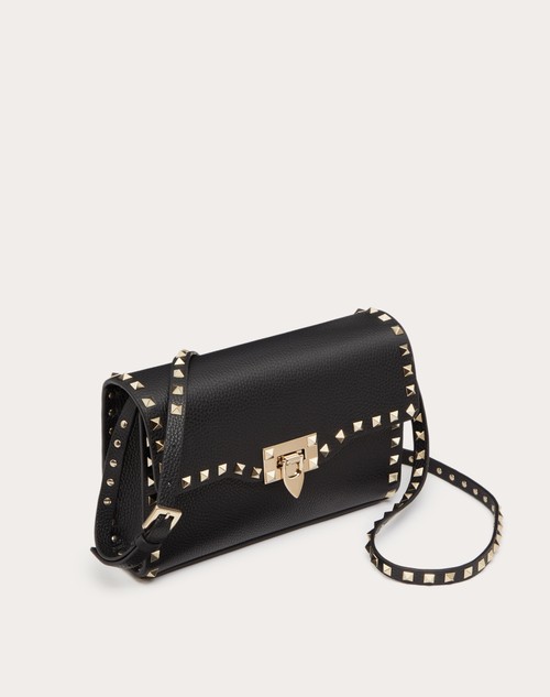 Red Valentino BORSA PICCOLA A TRACOLLA ROCKSTUD IN VITELLO GRANATO In Saldo