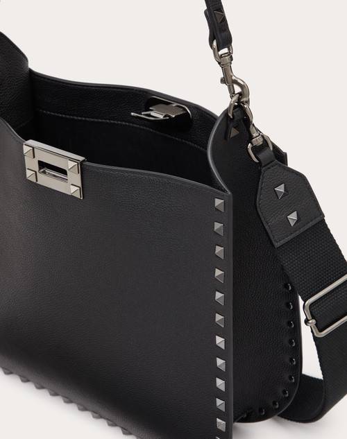 Red Valentino BORSA HOBO VALENTINO GARAVANI ROCKSTUD IN VITELLO GRANATO Qualità
