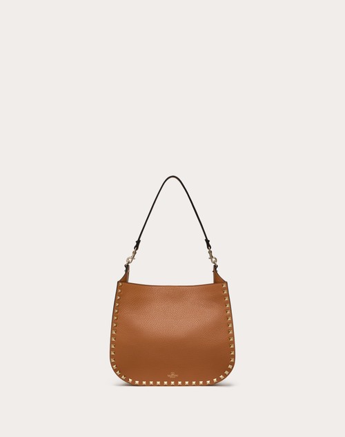 Red Valentino BORSA HOBO VALENTINO GARAVANI ROCKSTUD IN VITELLO GRANATO Vendita
