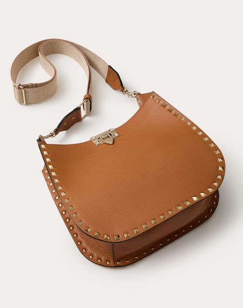 Red Valentino BORSA HOBO VALENTINO GARAVANI ROCKSTUD IN VITELLO GRANATO Vendita