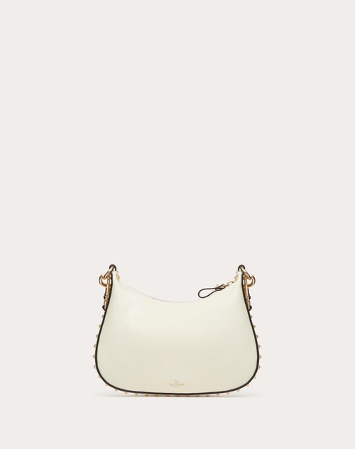 Red Valentino HOBO PICCOLA VALENTINO GARAVANI ROCKSTUD IN VITELLO GRANATO Spedizione Gratuita