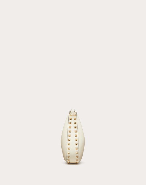 Red Valentino HOBO PICCOLA VALENTINO GARAVANI ROCKSTUD IN VITELLO GRANATO Spedizione Gratuita