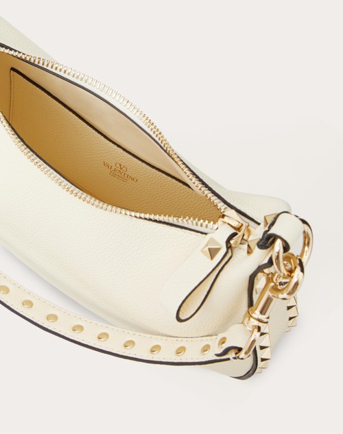 Red Valentino HOBO PICCOLA VALENTINO GARAVANI ROCKSTUD IN VITELLO GRANATO Spedizione Gratuita